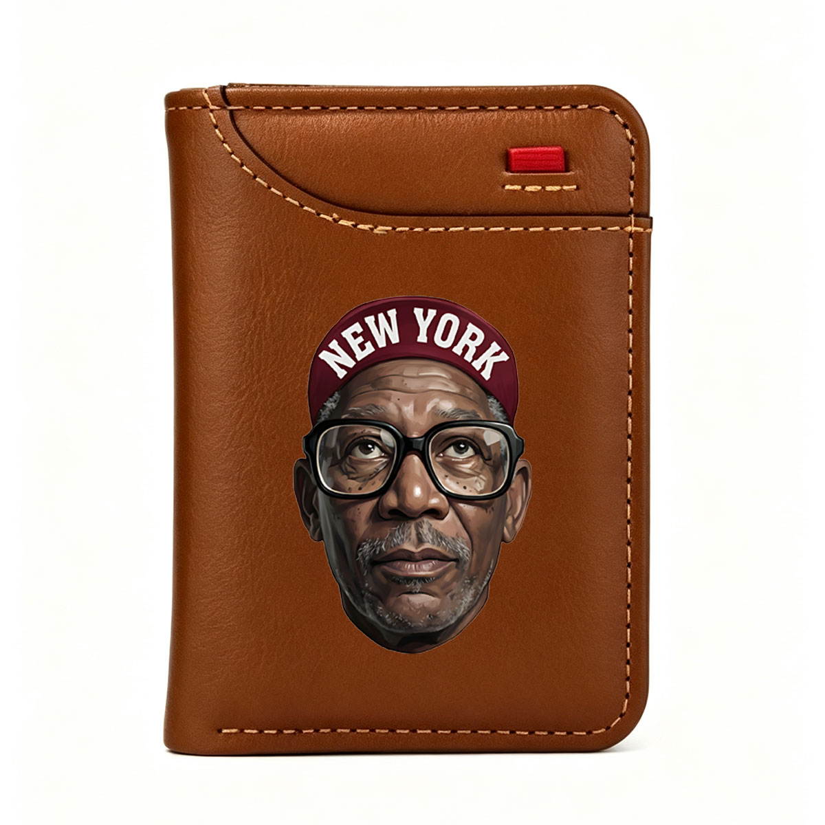 Spike Lee wearing a New York cap and glasses - Vertical Style Wallet