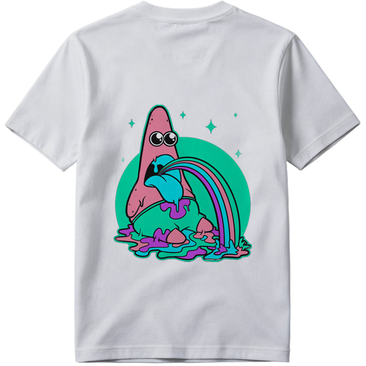 Patrick Star Rainbow Vomit - Tee