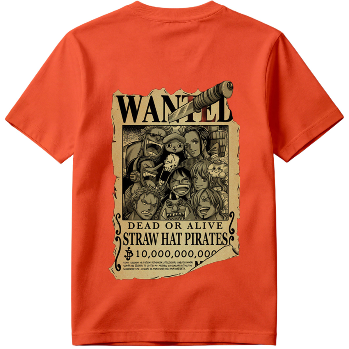 One Piece Straw Hat Pirates Wanted Poster - Tee