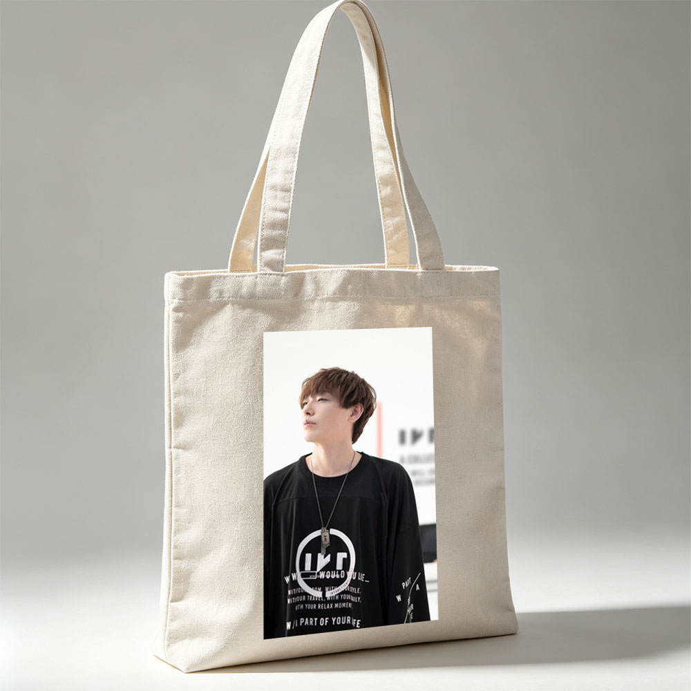 Taka from ONE OK ROCK in a Casual Outdoor Scene Wearing a Black Graphic T-Shirt and Necklace - Canvas tote bags