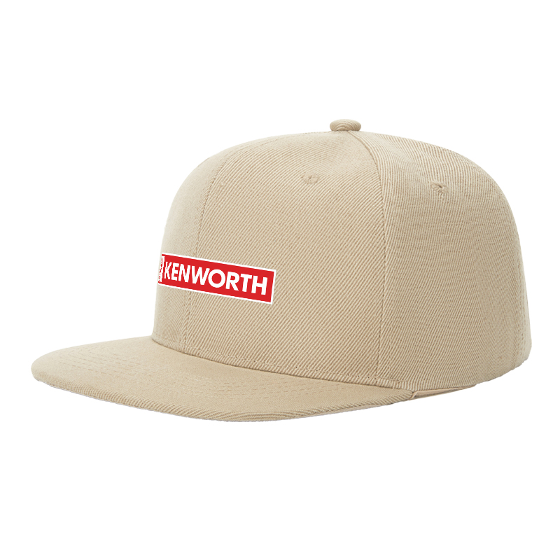 Flat Brim Baseball Cap Kenworth Logo Print Streetwear Underground Skate Style for Basketball Court Urban Skate Park Hip Hop Riders and Streetwear Enthusiasts