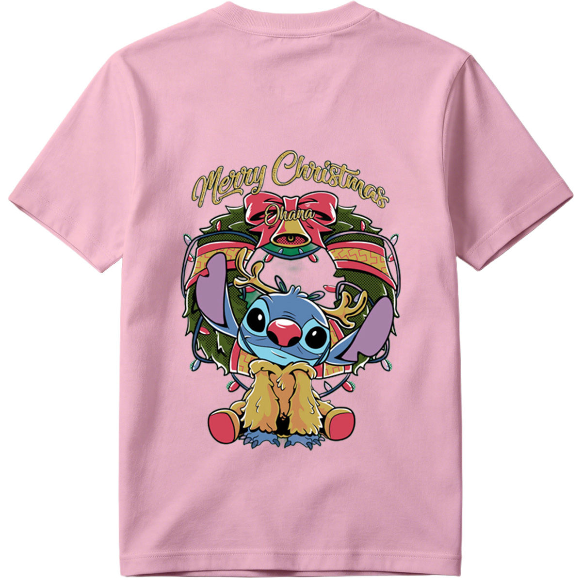 Stitch Christmas Wreath Design - Tee