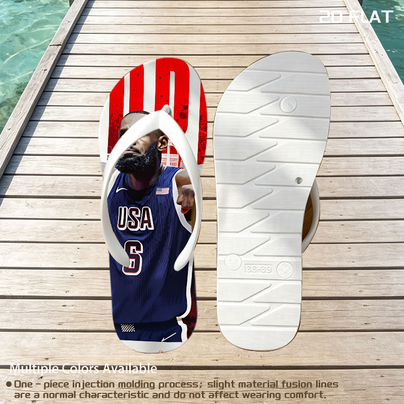 LeBron James USA Basketball 2024 Paris Olympics -  flip-flops