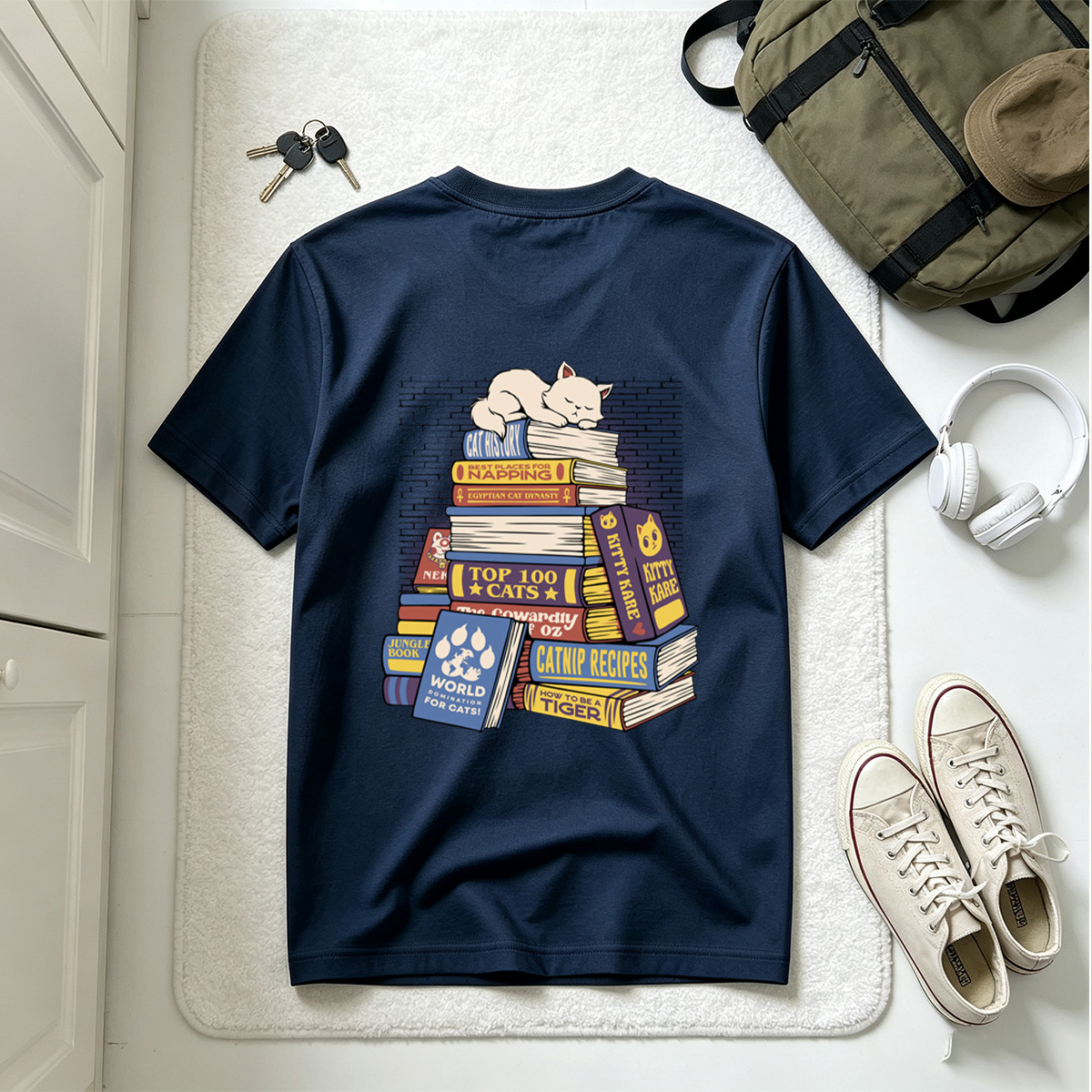 Cat Nap: A Stack of Feline Favorites - Tee