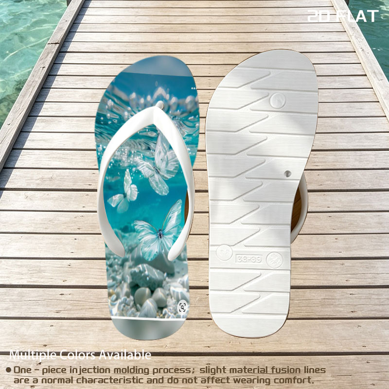 Butterflies floating underwater in clear blue water -  flip-flops