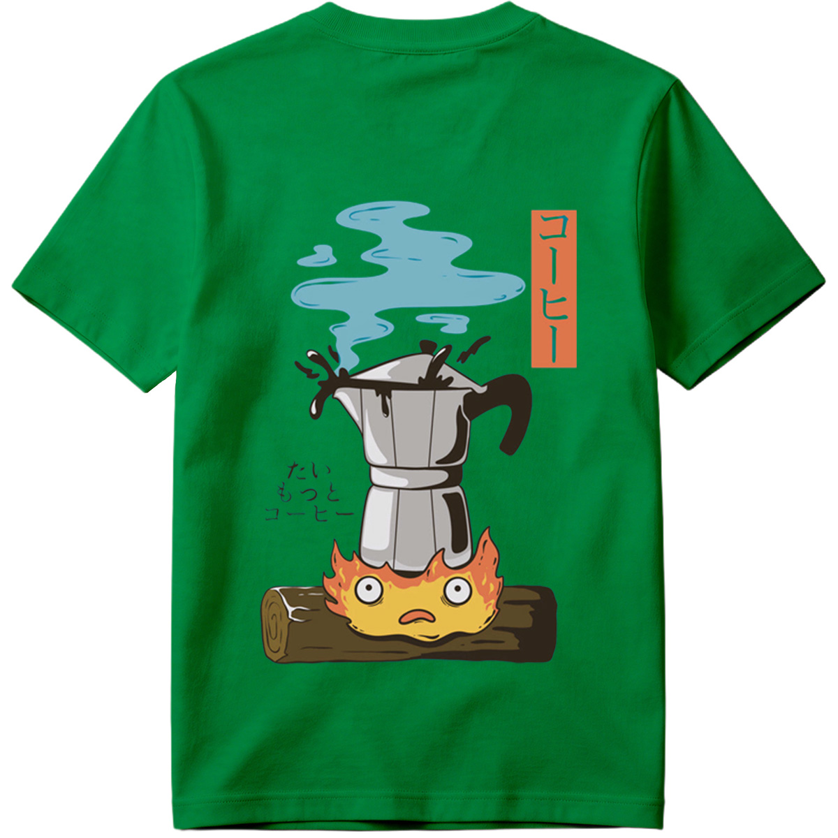 Coffee Pot and Flame Character - Tee