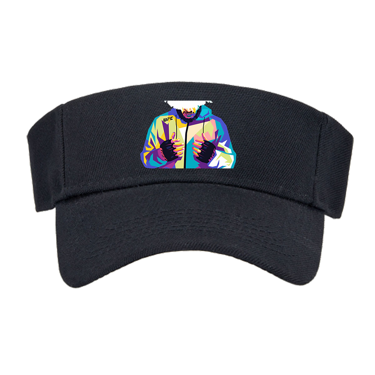 Bismillah: UFC Fighter with Vibrant Jacket and Afro Hairstyle -  Visor cap