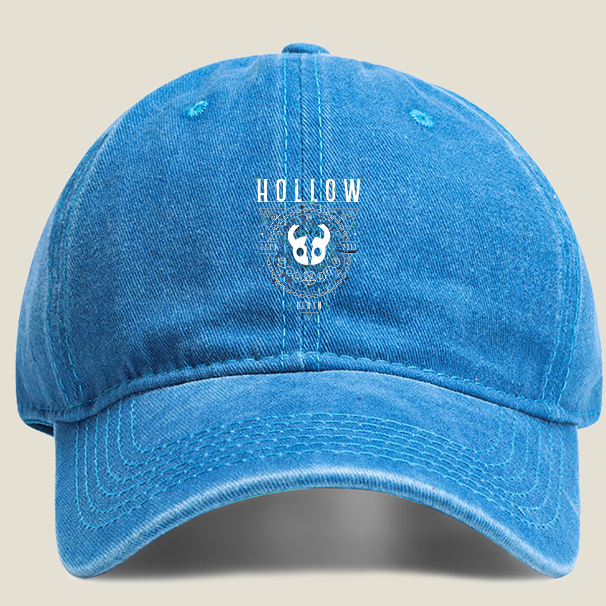Hollow Knight: Hollow Death - Washed Denim - Baseball Cap