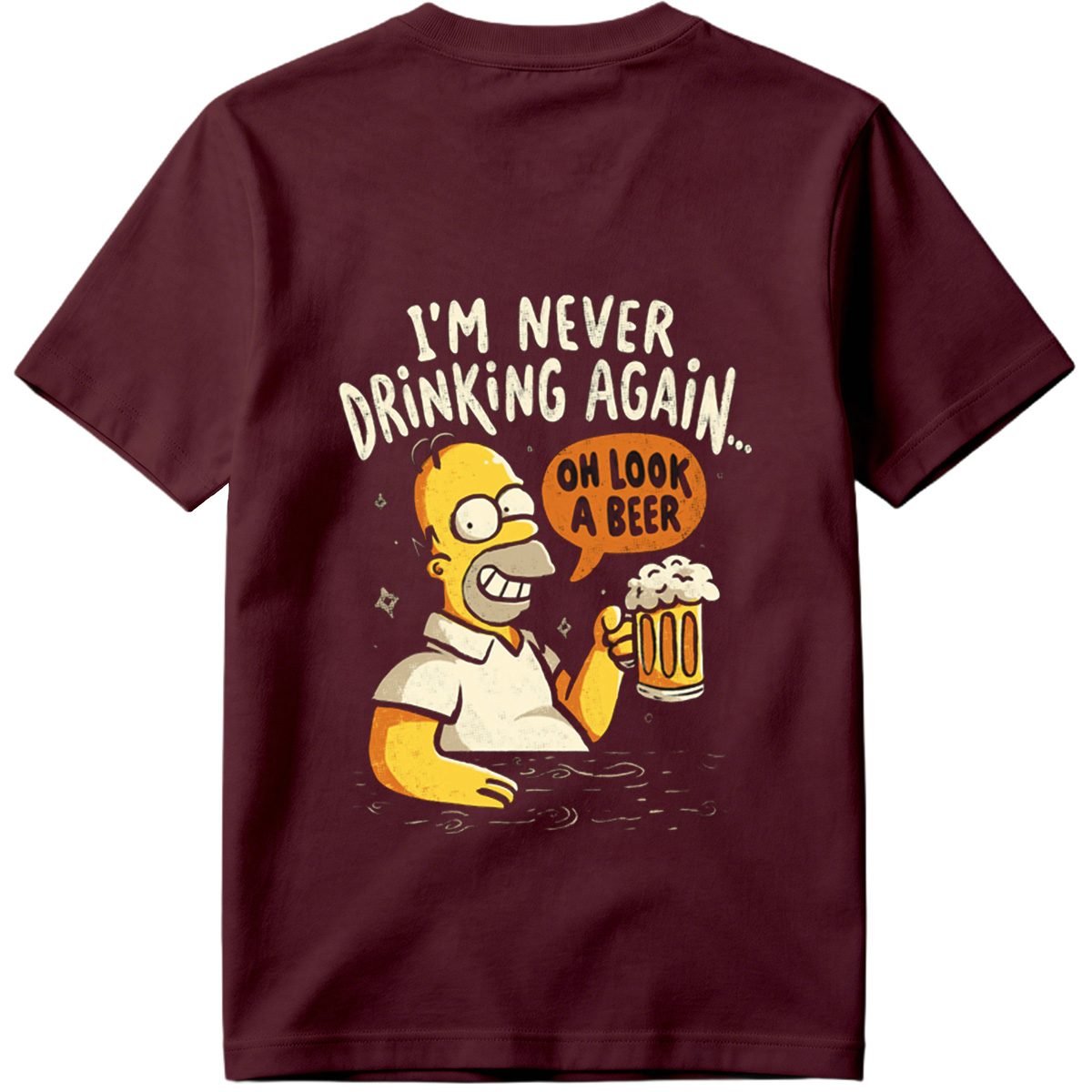 Homer Simpson I'm Never Drinking Again - Tee