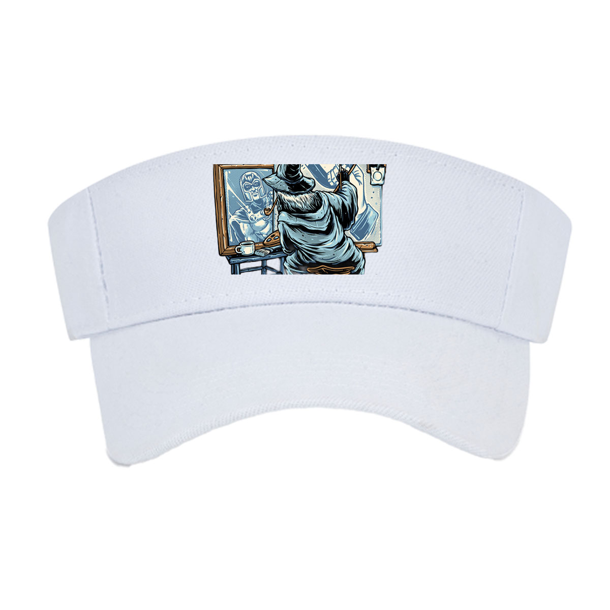 Wizard Artist Paints Loki on Canvas -  Visor cap