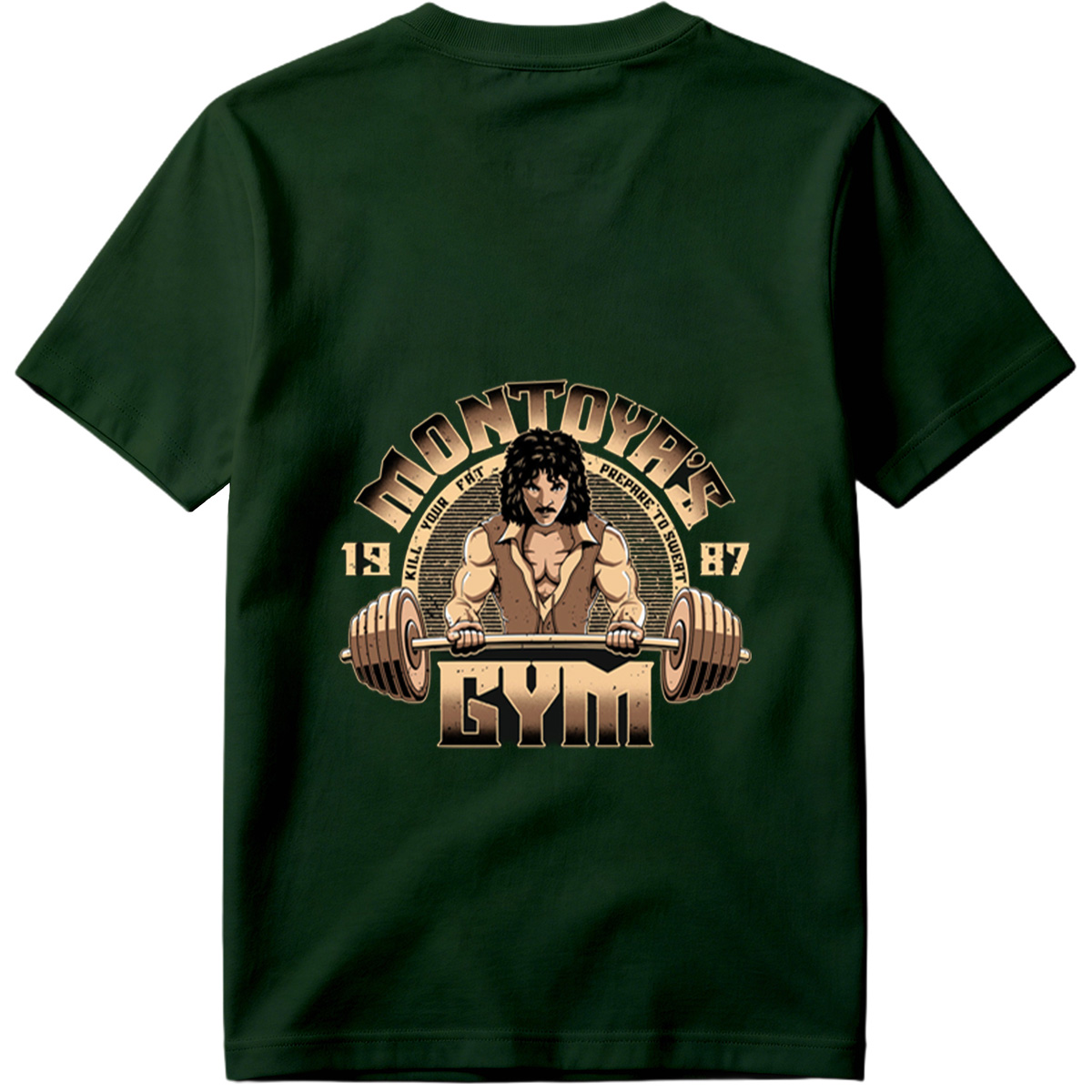 Monty Python's Gym: Freddie Mercury Lifting Barbell - Tee