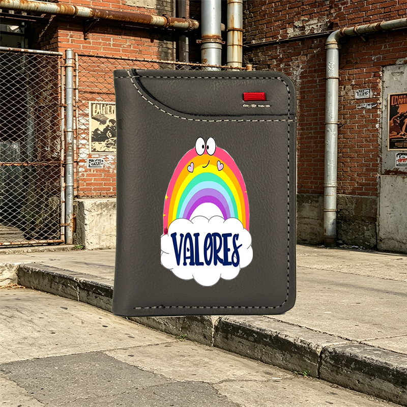 Unisex Vertical Wallet with Rainbow and 