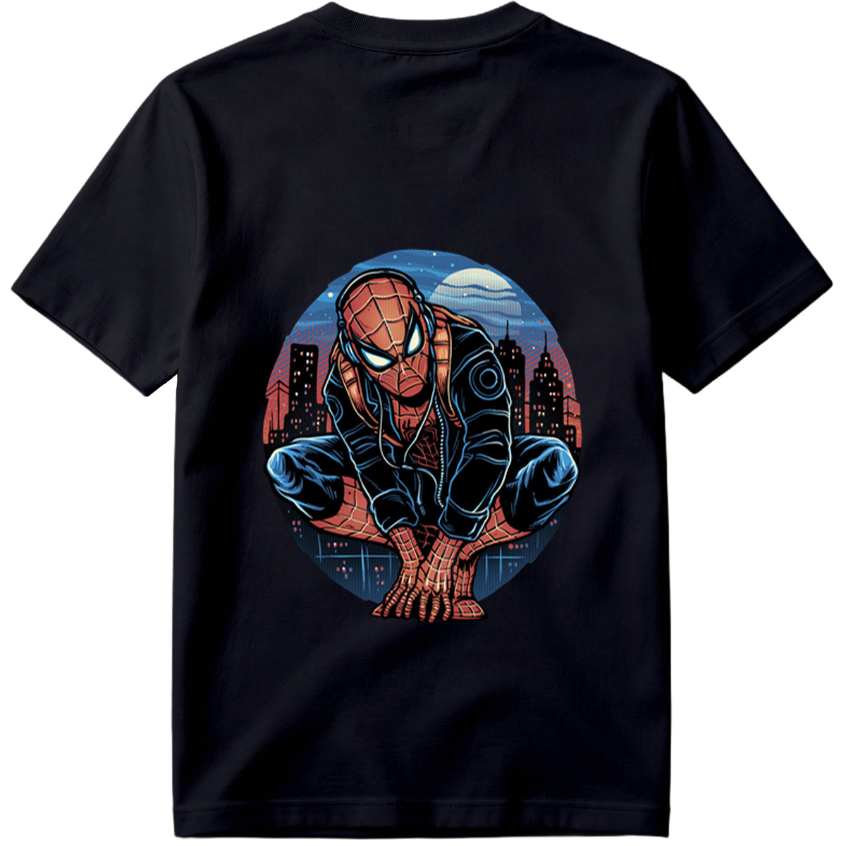 Spider-Man in Urban Night Scene - Tee