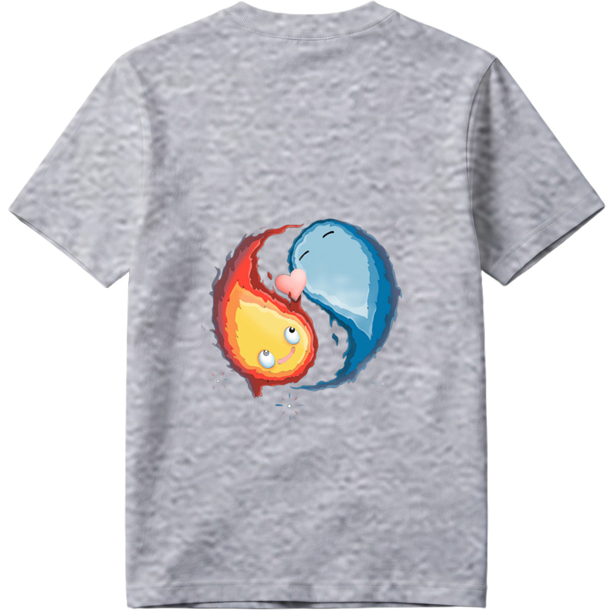 Yin Yang Fire and Ice Characters in Space - Tee