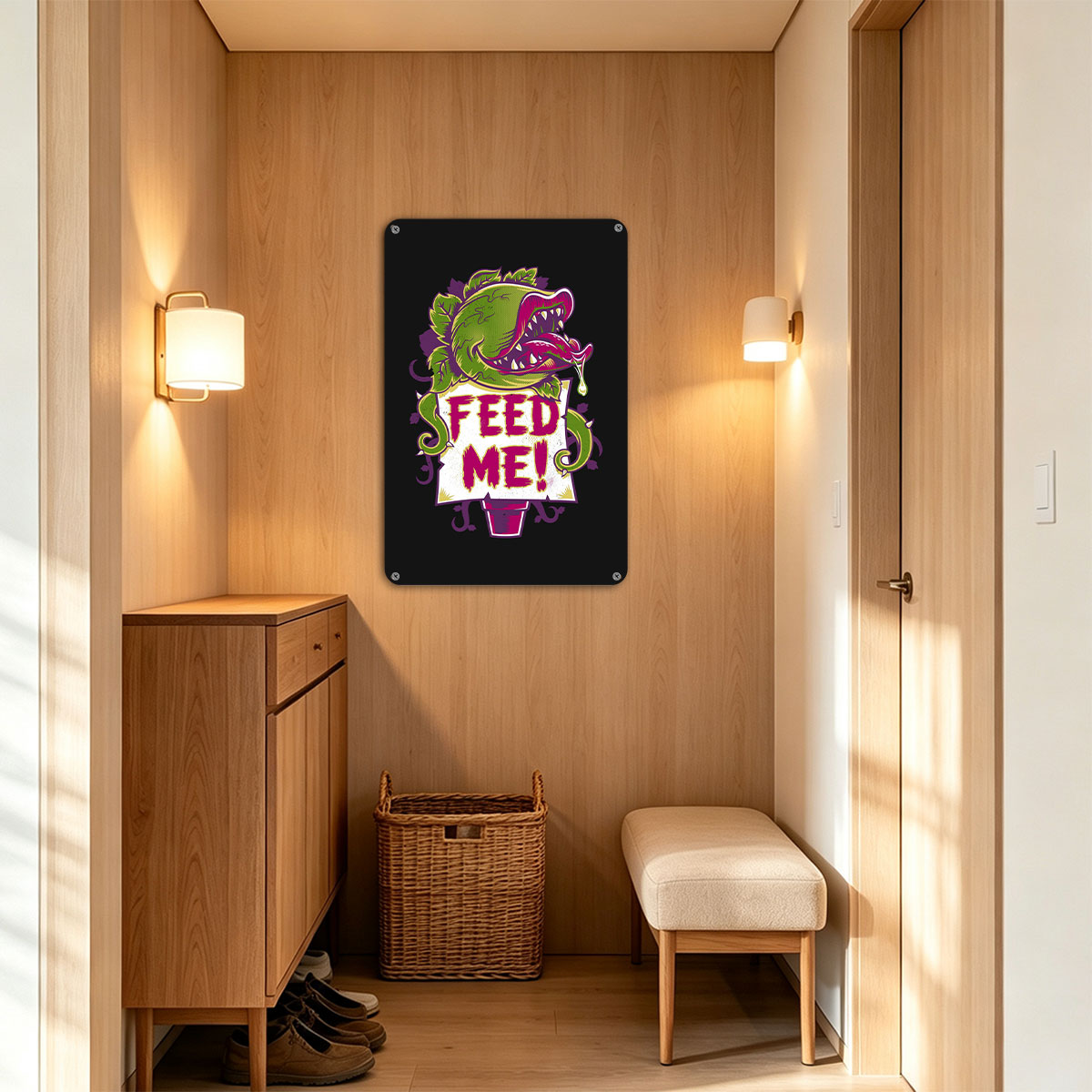 Feed Me! Carnivorous Plant T-Shirt Design - painting