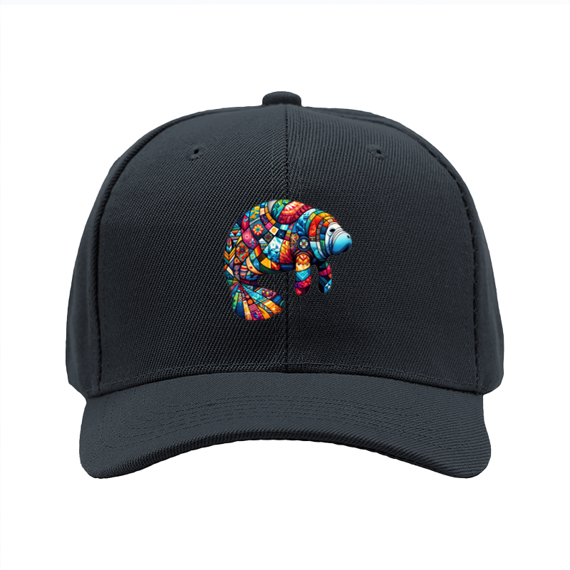 1pc New Baseball Cap Colorful Mosaic Bear Print Unisex Adjustable Hat for Outdoor Activities and Casual Wear Adults Fashion Accessory