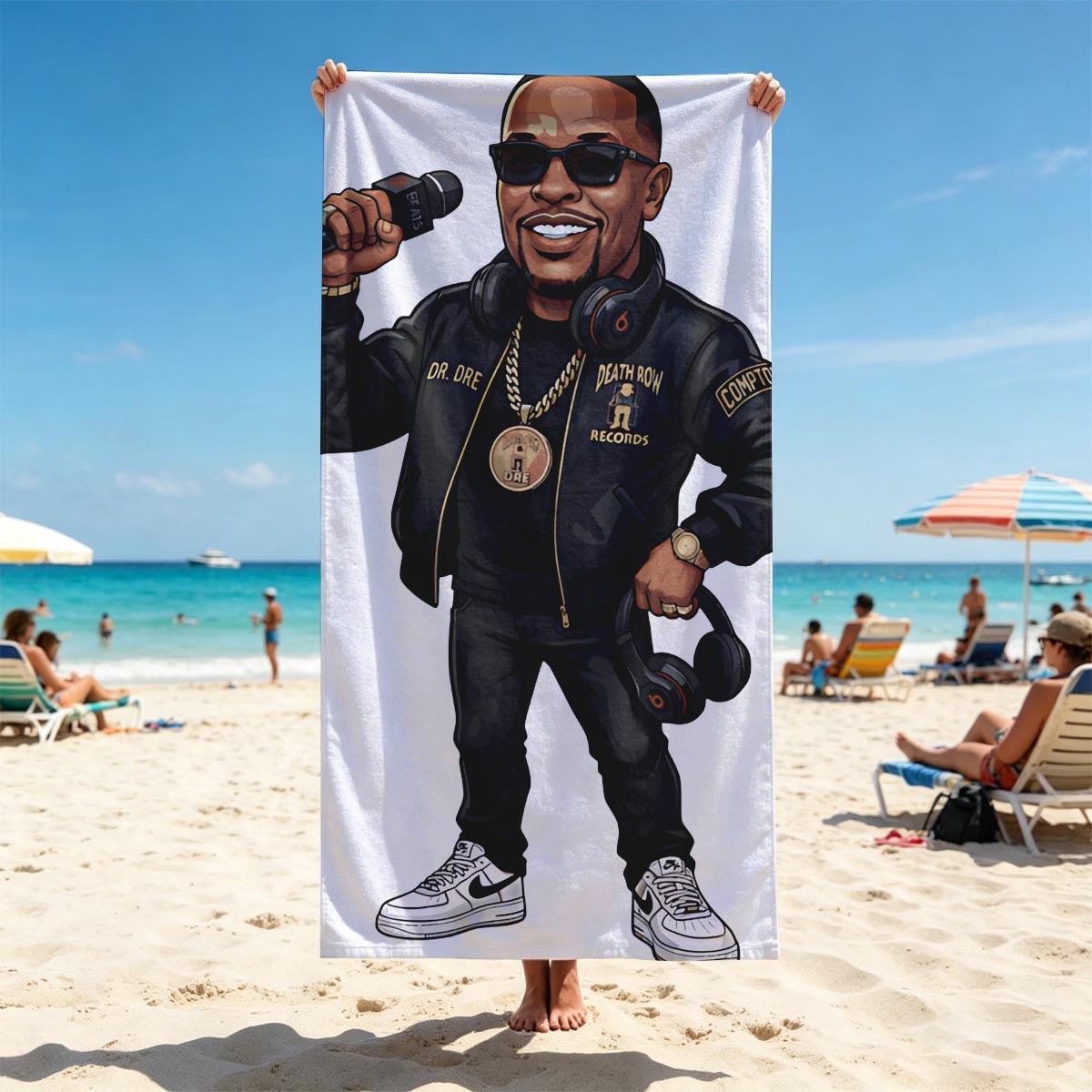 Dr. Dre, Rap Legend, Death Row Records, Compton, Hip-Hop Icon - Beach towels