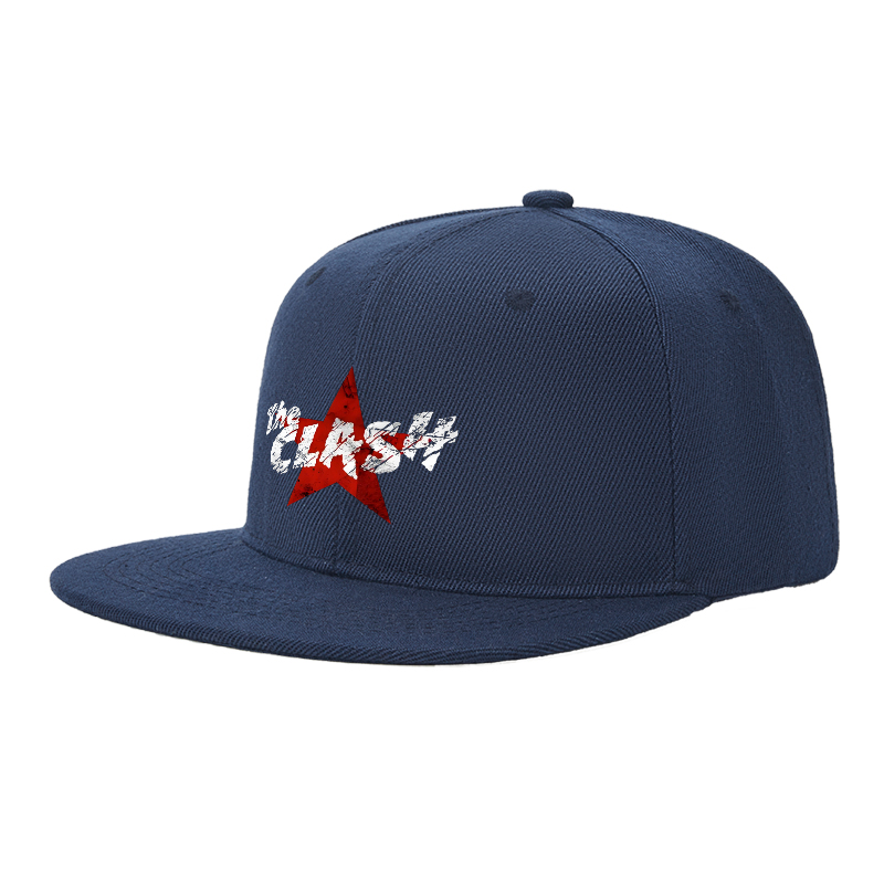 Flat Brim Baseball Cap Urban Clash Red Star Logo Streetwear Underground Skate Style Basketball Court Skate Park Hip Hop Rapper Streetwear Enthusiast