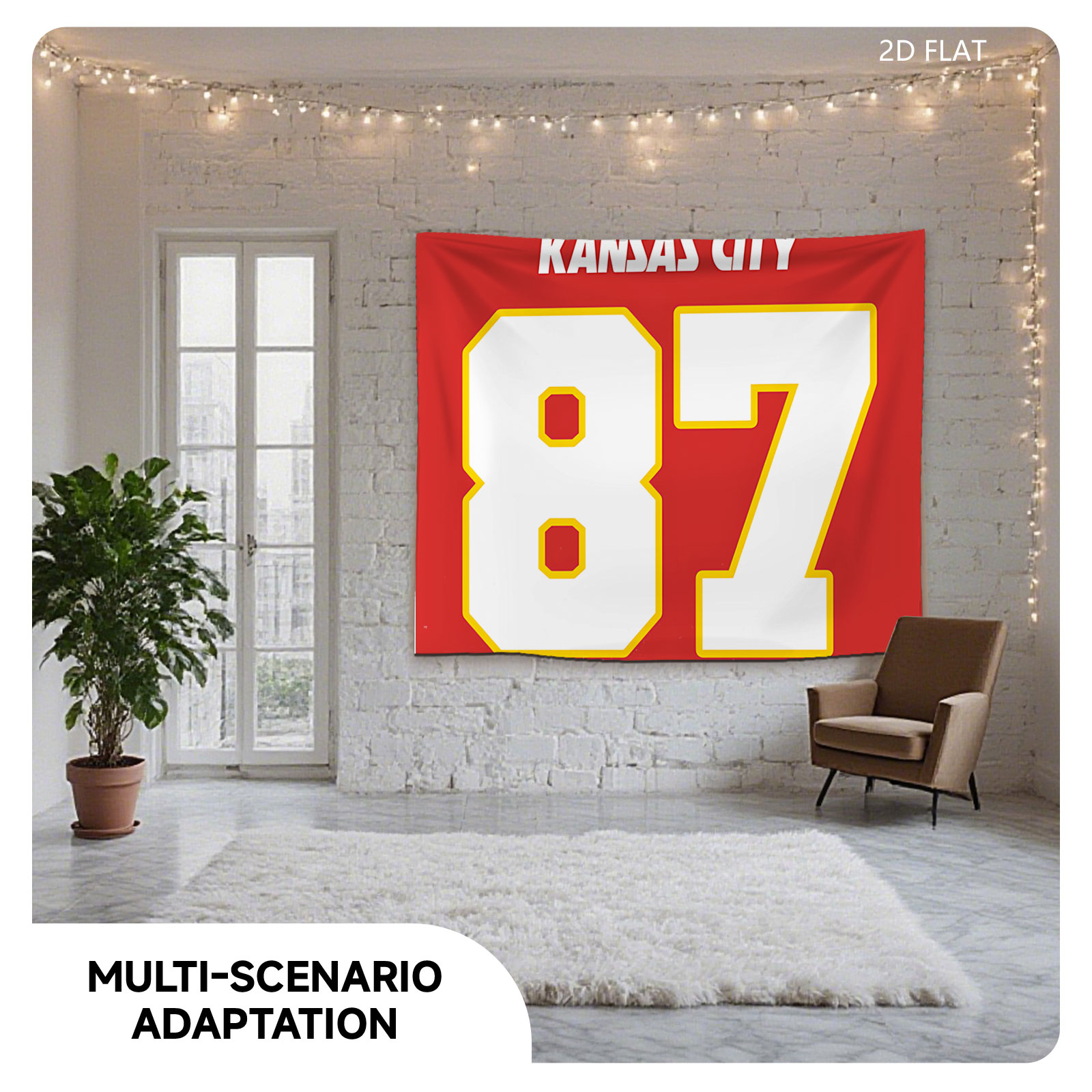Kansas City 87 Jersey Number - Tapestry