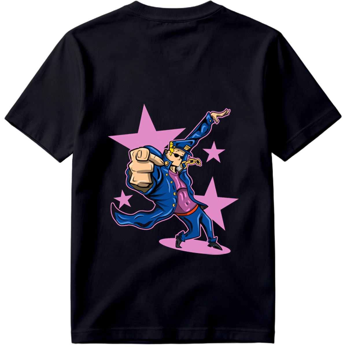Gangster Mickey in Blue Coat and Hat, Dancing with Stars Background - Tee