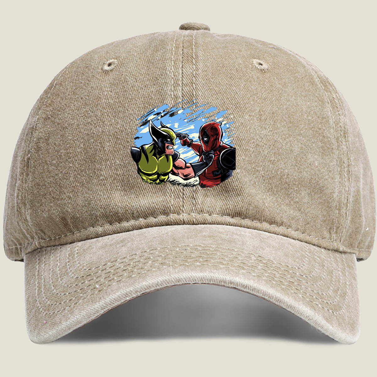 Deadpool vs Wolverine - Washed Denim - Baseball Cap