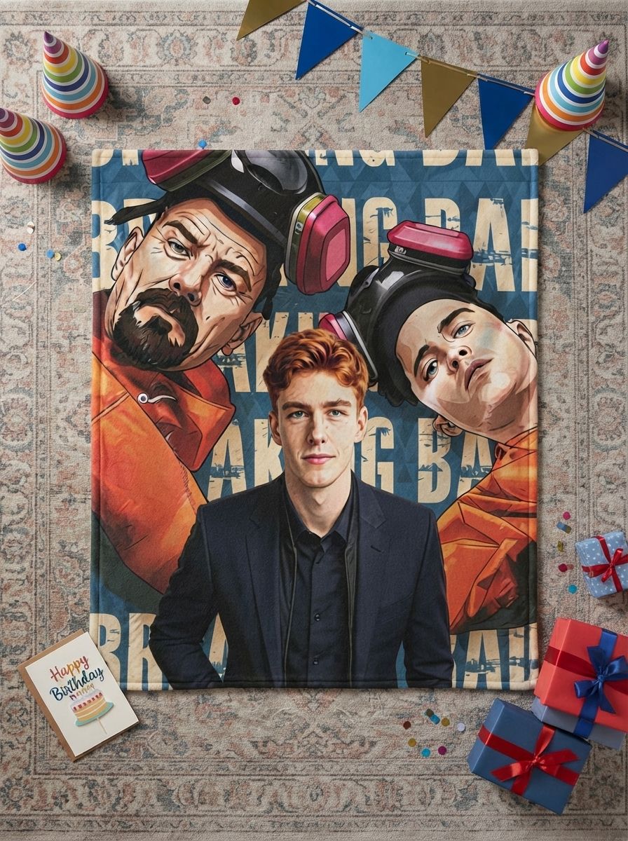 Custom Photo Face Blanket Personalized Flannel Throw Blanket with Graphic Portrait Soft Skin-Friendly Anti-Pilling