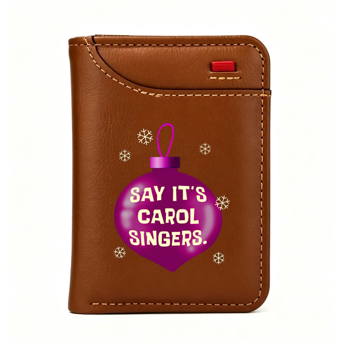 Say It's Carol Singers: Holiday Ornament Design - Vertical Style Wallet