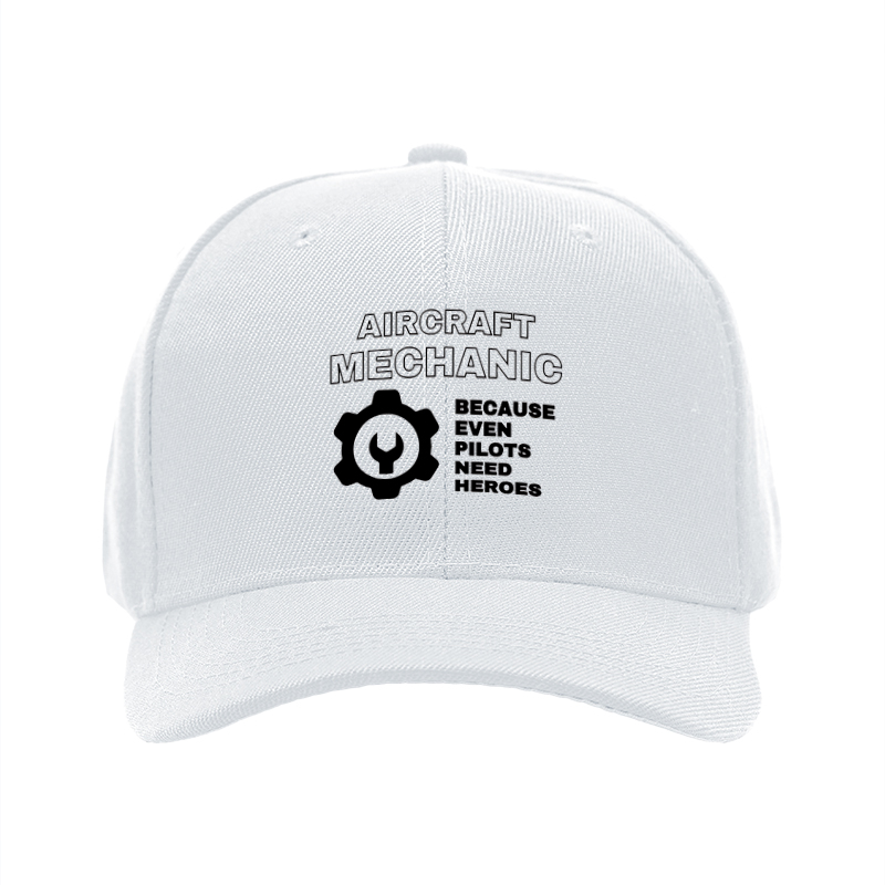 1pc New Baseball Cap Aircraft Mechanic Print Adjustable Unisex Hat for Outdoor Work and Casual Wear Adults
