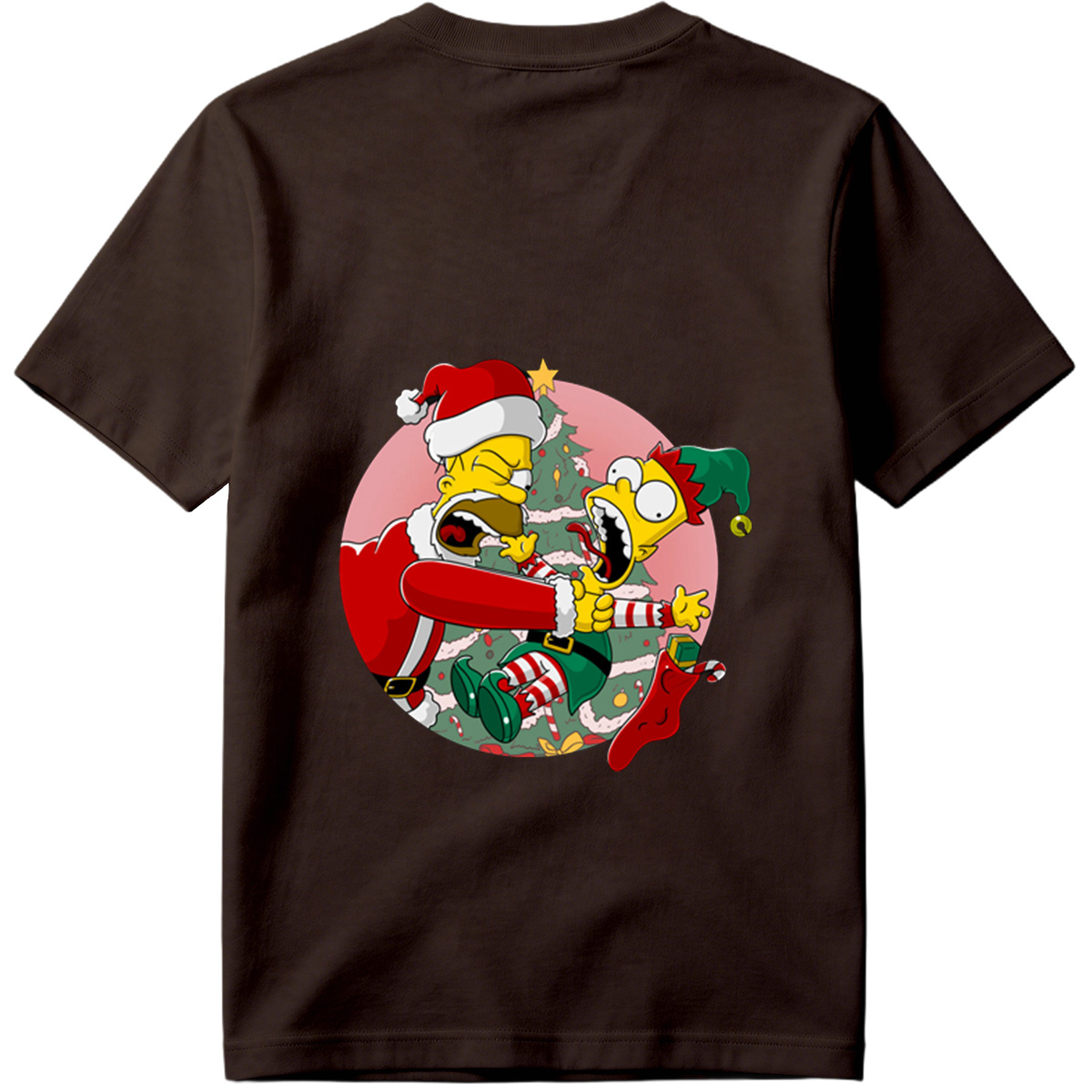 Simpsons Christmas Chaos: Homer and Bart in Holiday Hijinks - Tee