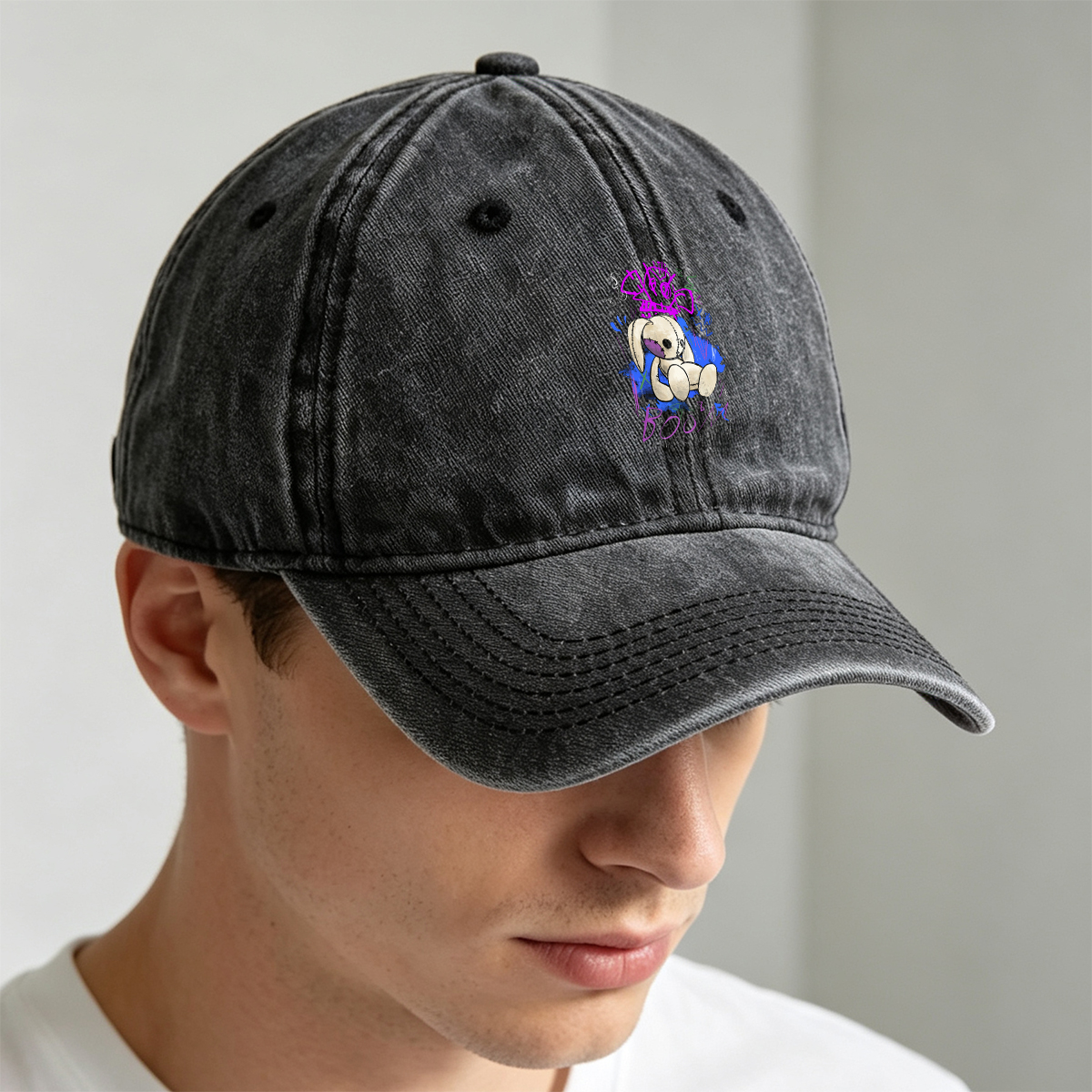 Bunnie Boom - Washed Denim - Baseball Cap