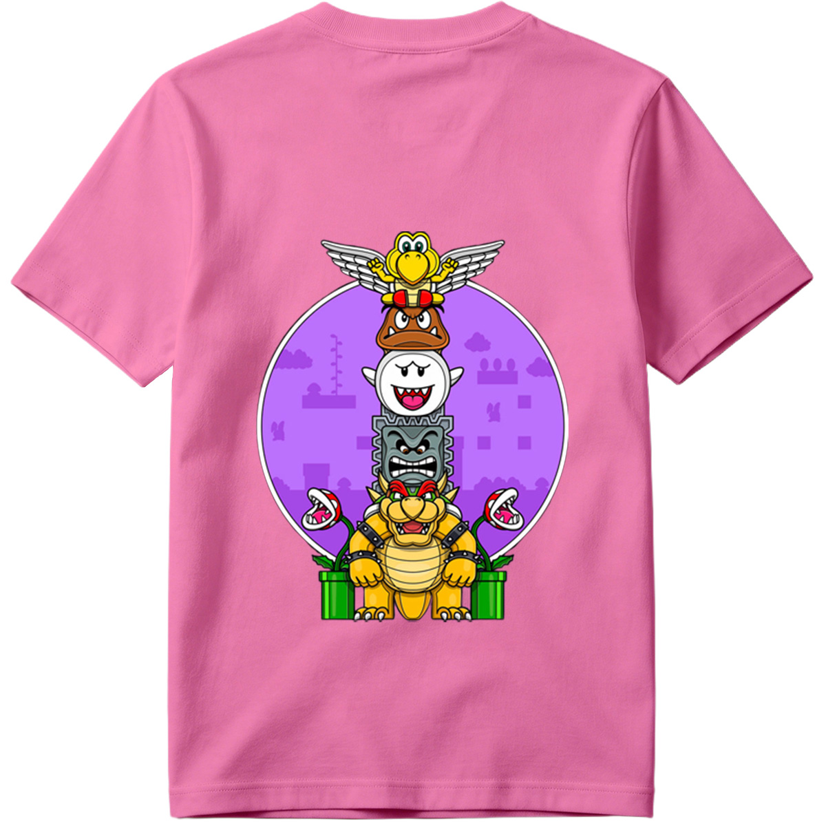Super Mario - Bowser, Koopalings, and Enemies Stack - Tee
