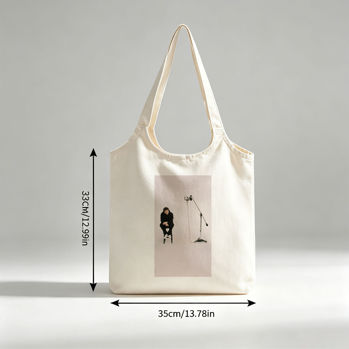 Liam Payne in Studio Session with Microphone Setup - Canvas shoulder bags/