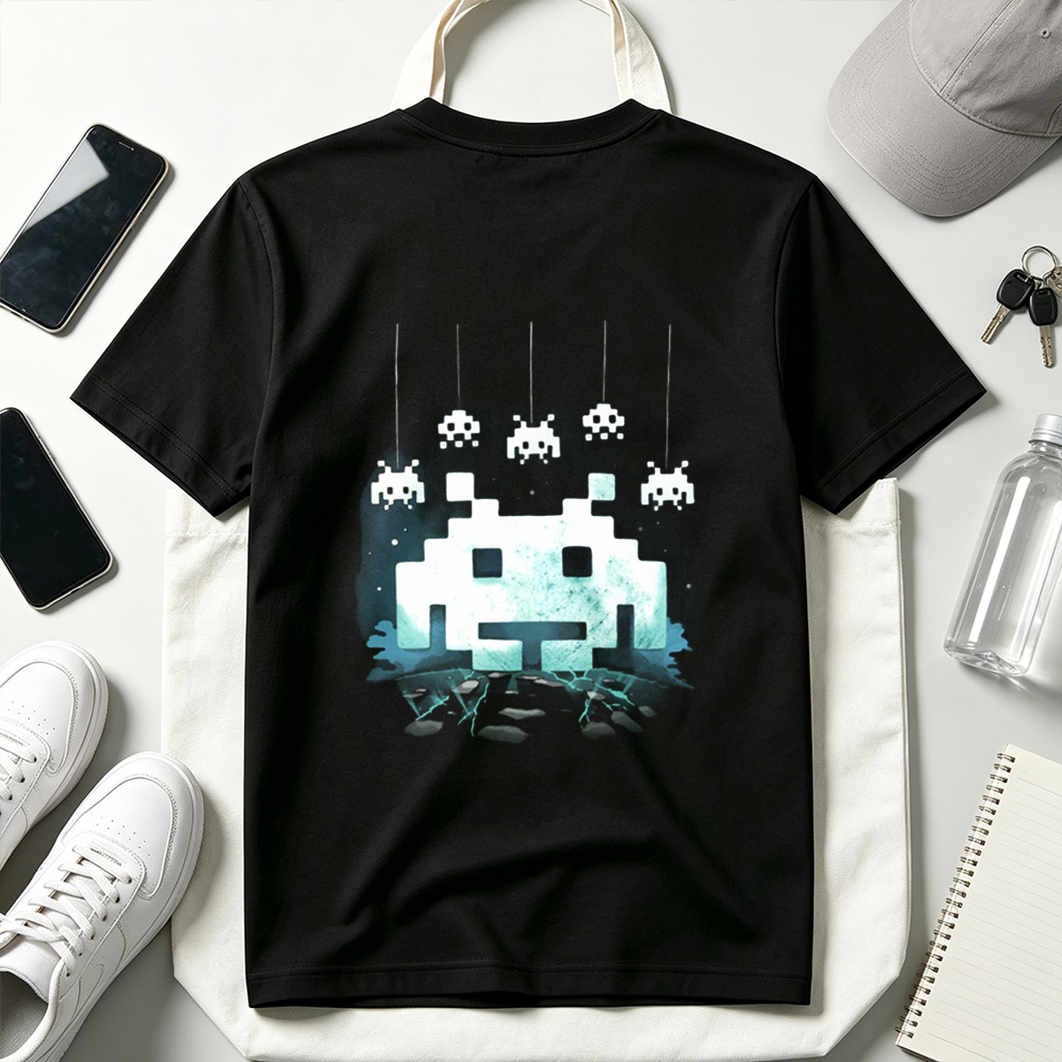 Space Invaders: Classic Aliens in Pixel Art - Tee