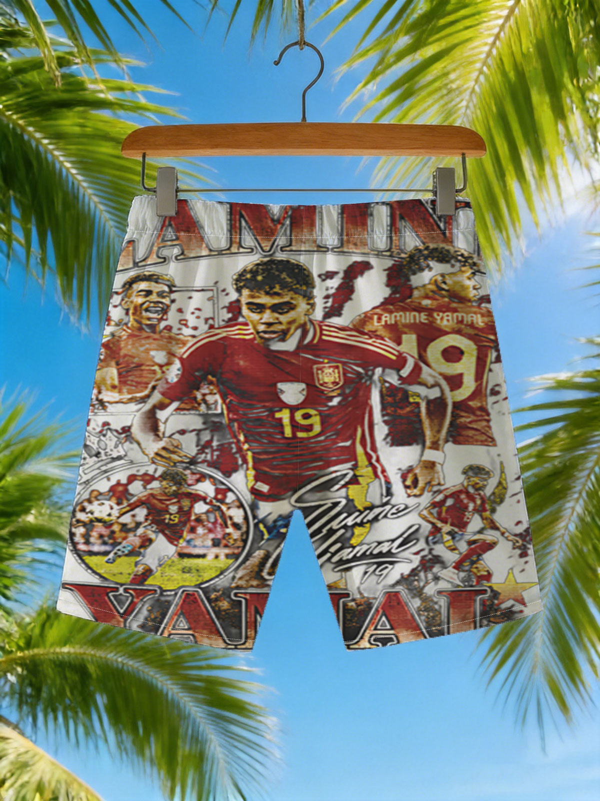 Lamine Yamal - Spanish Football Star, #19, National Team Player -  Beach shorts