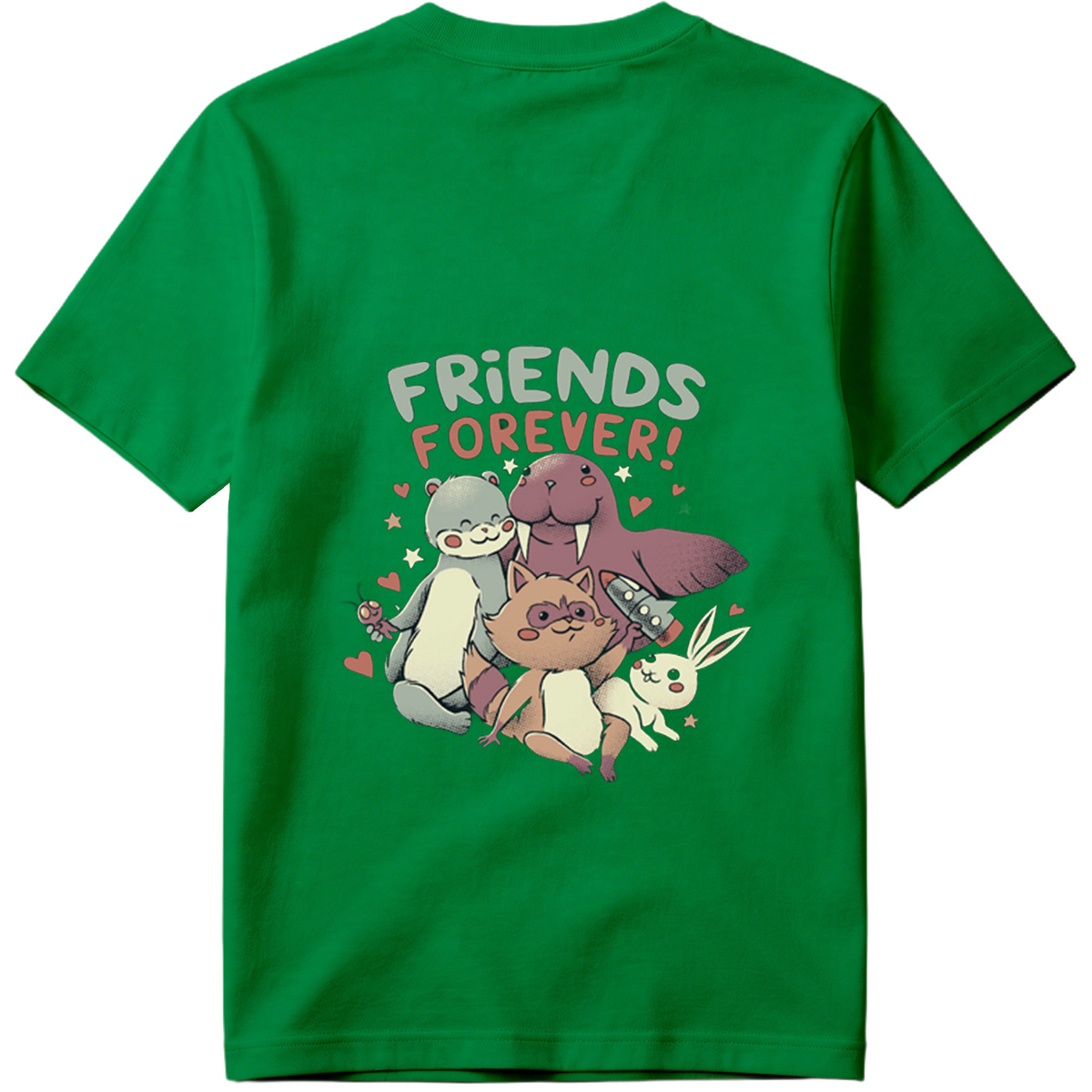 Friends Forever: Otter, Walrus, Cat, and Bunny - Tee