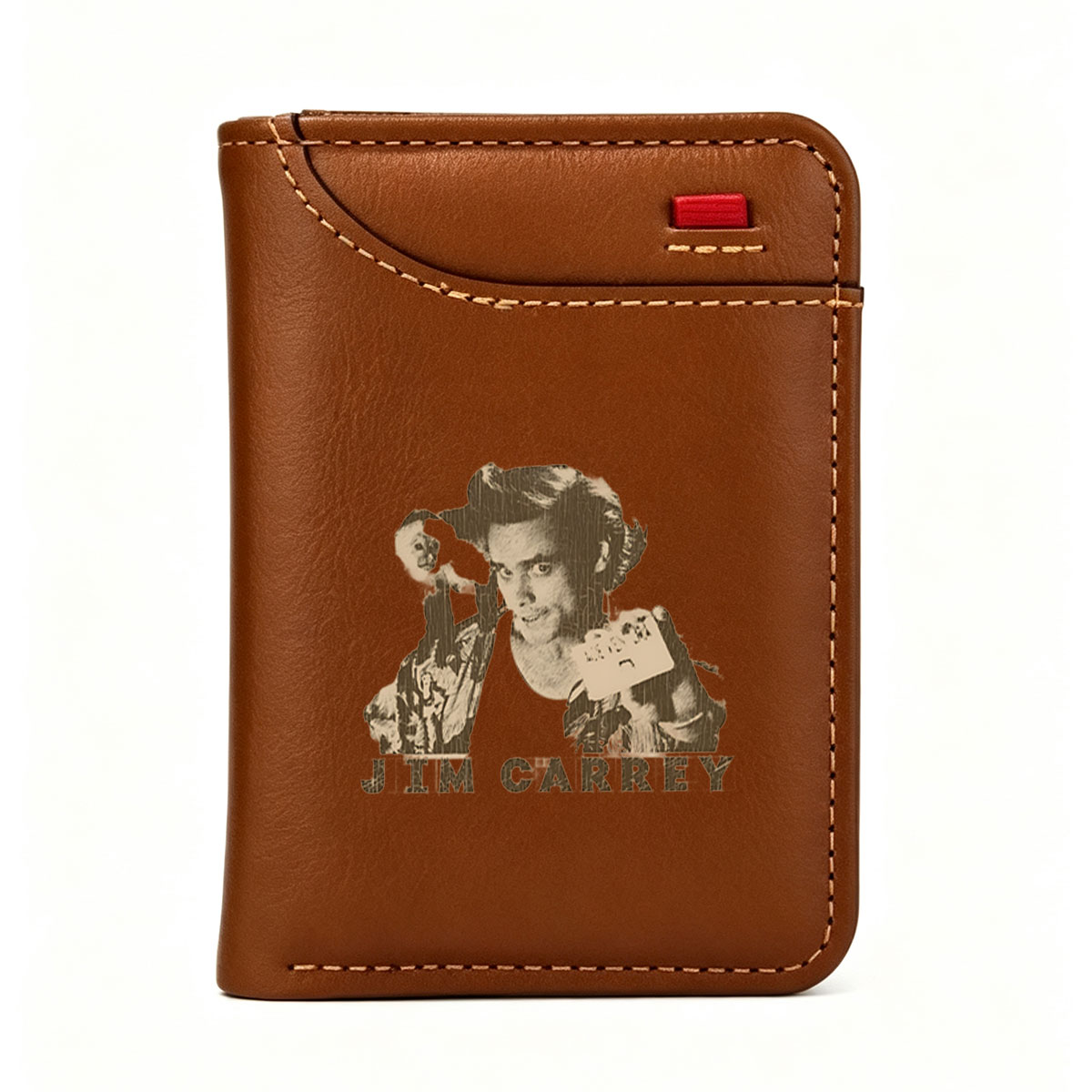 Jim Carrey: Actor and Comedian in Classic Portrait Style - Vertical Style Wallet