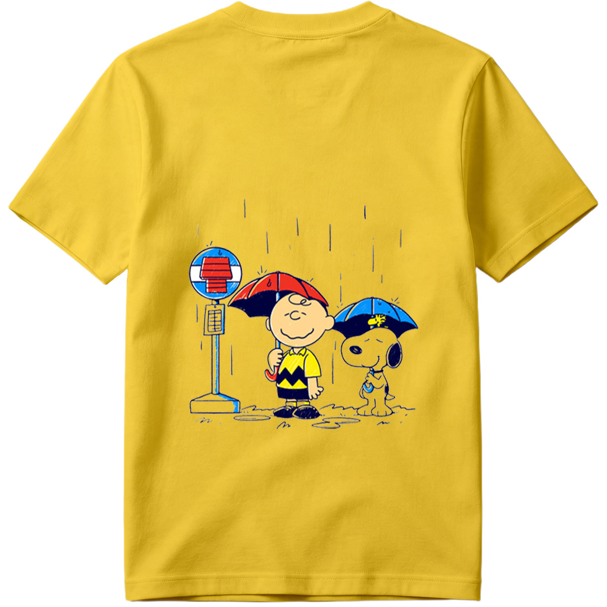 Peanuts: Charlie Brown and Snoopy in the Rain - Tee