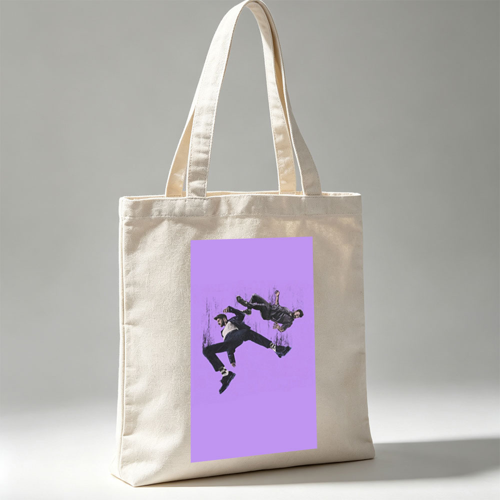 The Weeknd Falling Through Space in Purple Void - Canvas tote bags
