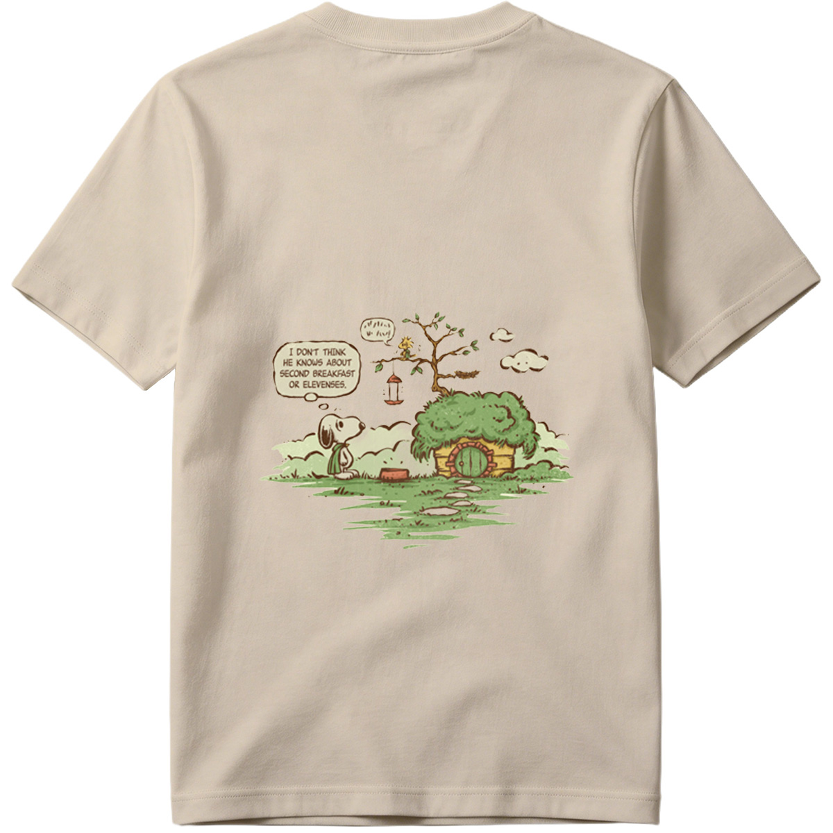 Snoopy and Woodstock in a Hobbit Hole - Tee