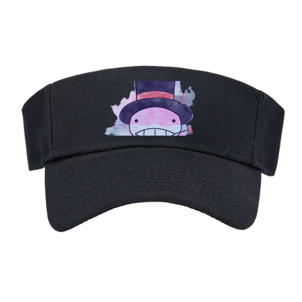 Whimsical Character with Top Hat and Bow Tie -  Visor cap