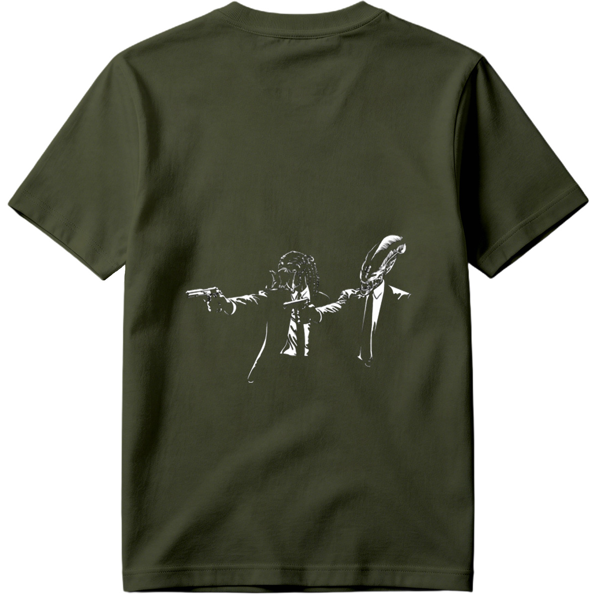 Predator and Alien in Suits with Guns - Tee
