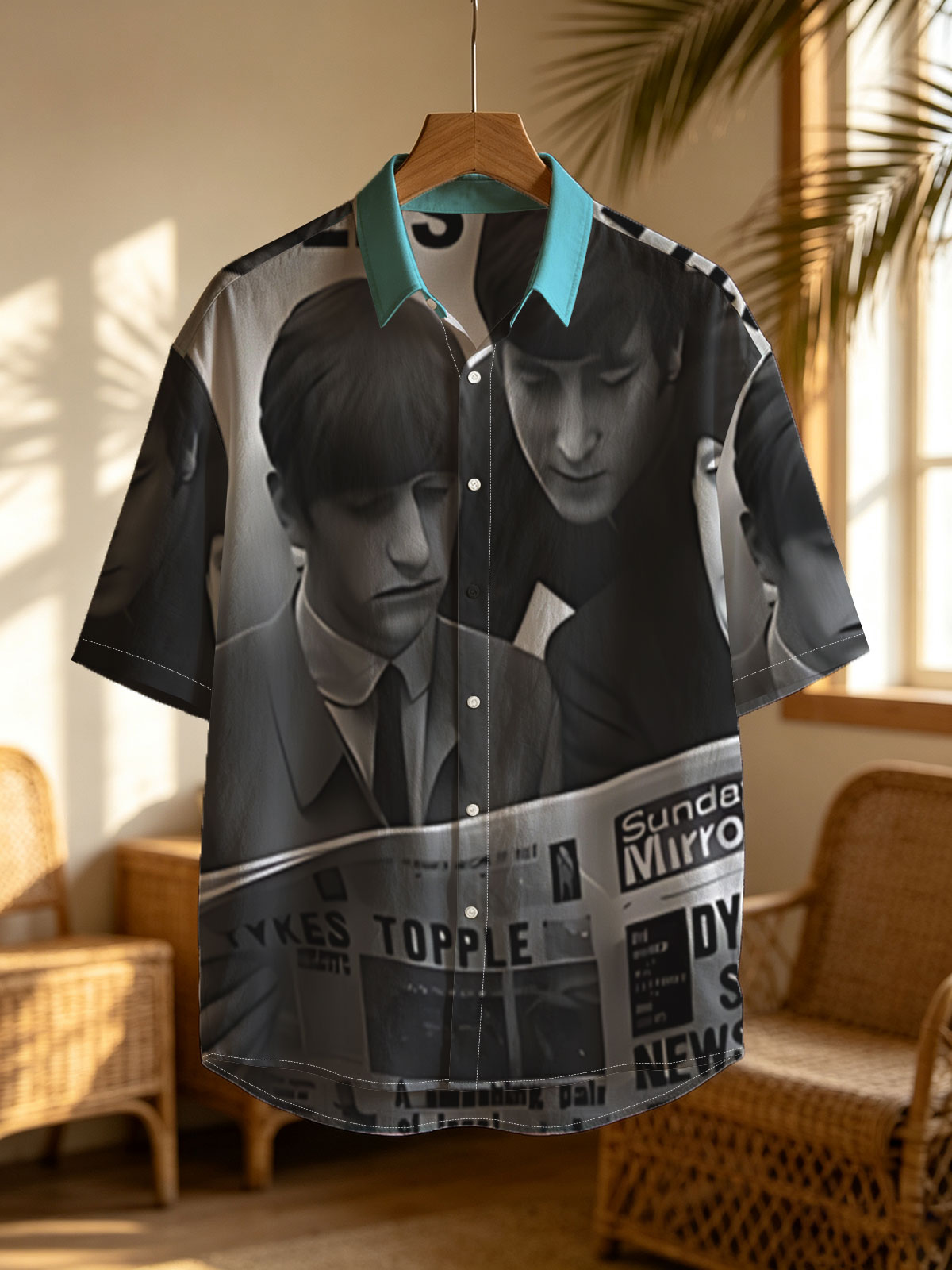The Beatles Reading Sunday Mirror Newspaper -  Shirt
