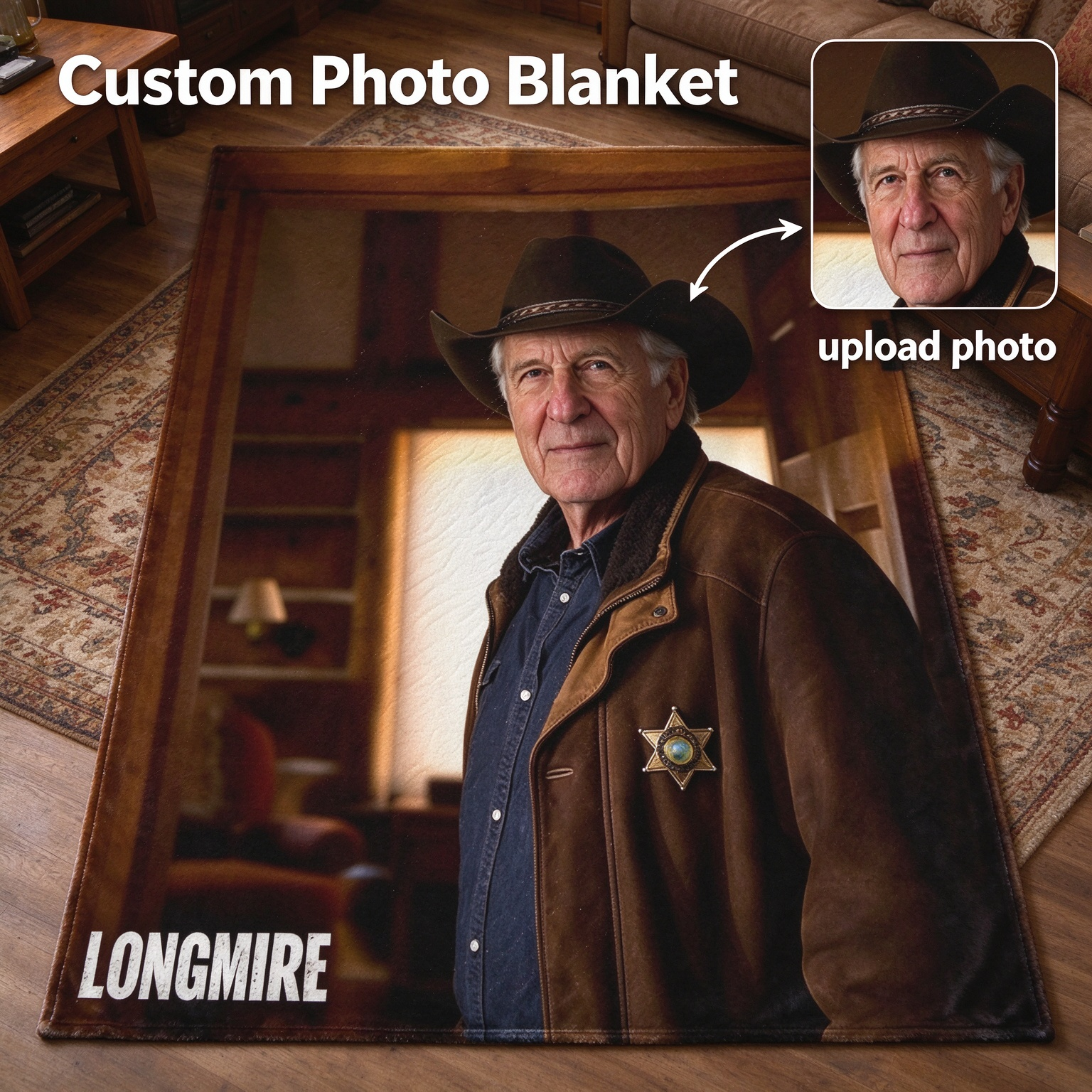 Custom Photo Face Flannel Throw Blanket Ultra Soft Anti Pilling Plush Fleece Ideal Personalized Gift
