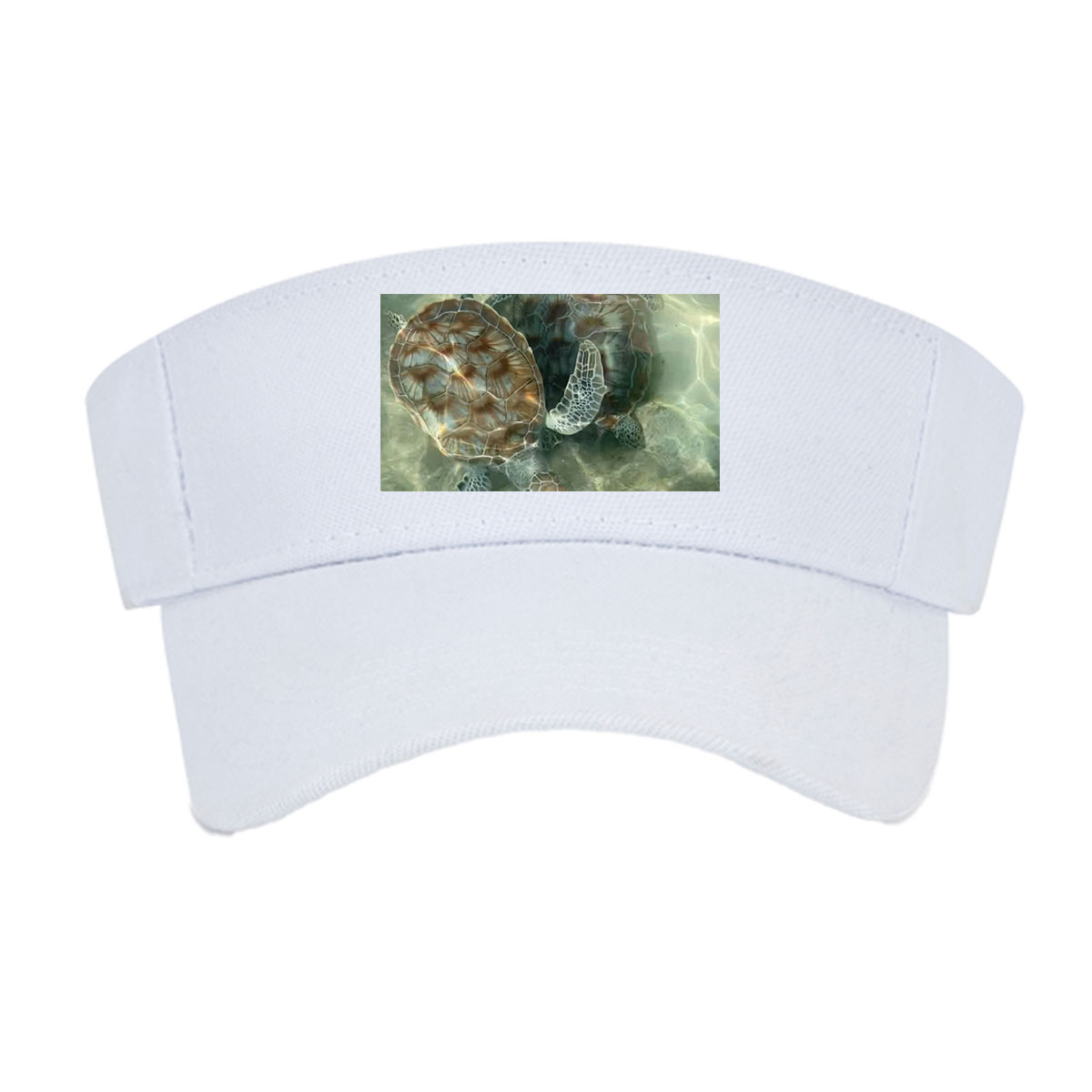 Sea turtles swimming in clear water -  Visor cap