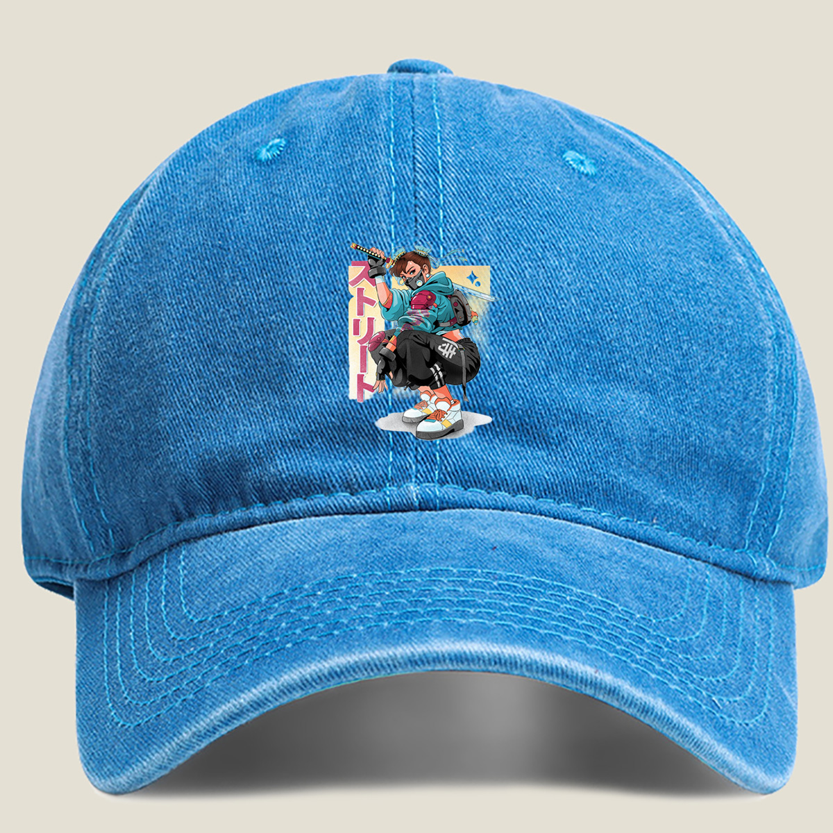 Street Fighter - Cammy - Washed Denim - Baseball Cap