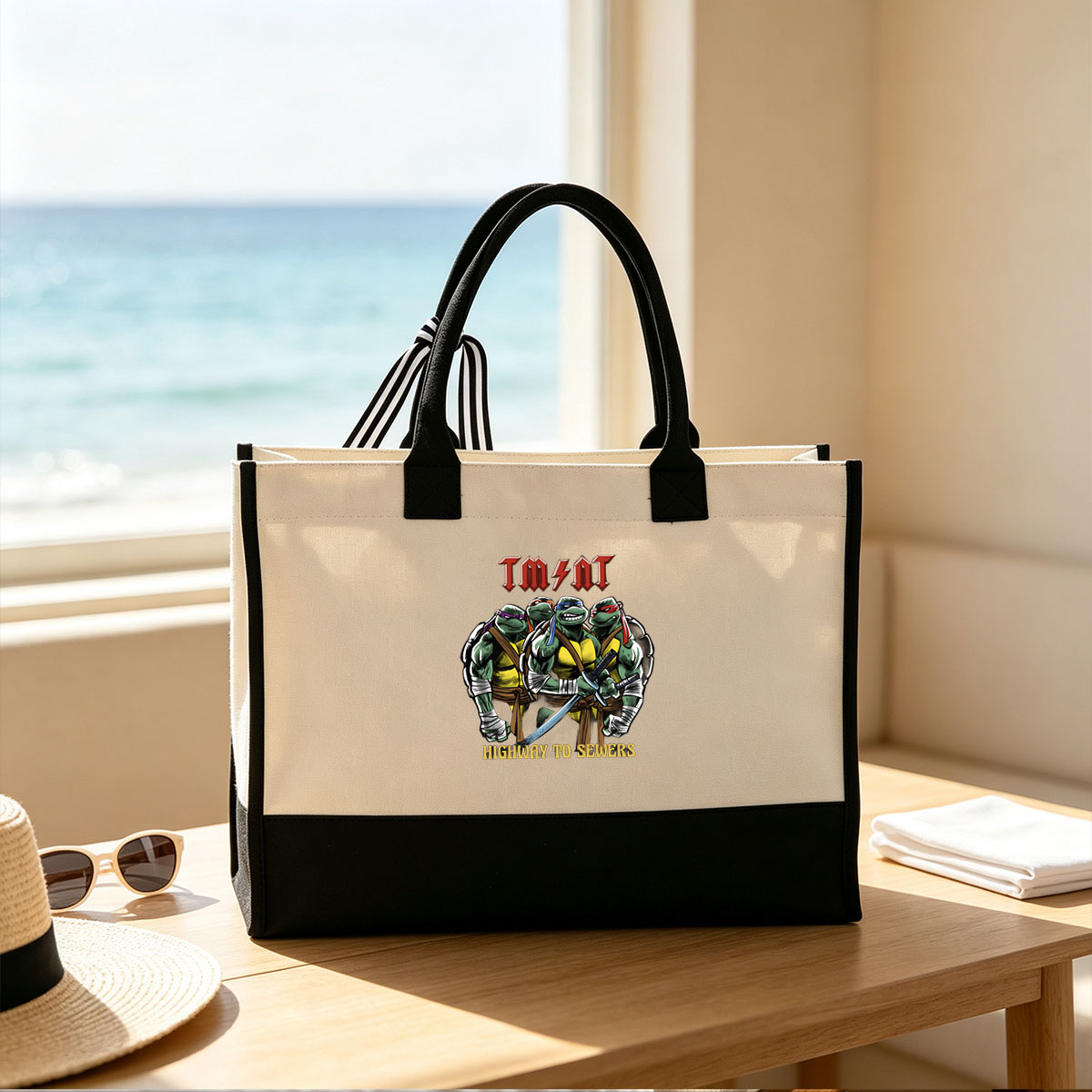 Teenage Mutant Ninja Turtles: Highway to Sewers – TMNT Rock Tribute - Canvas patchwork gift tote bag