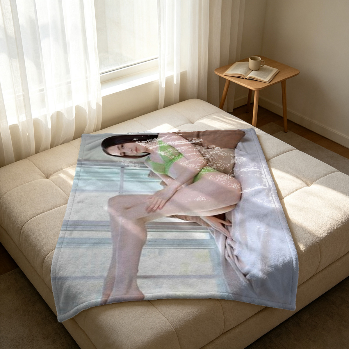 Angel in White Lace with Sword - Blanket