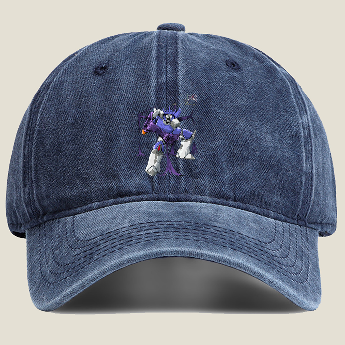 Cold Slither: Face of Unicron - Washed Denim - Baseball Cap