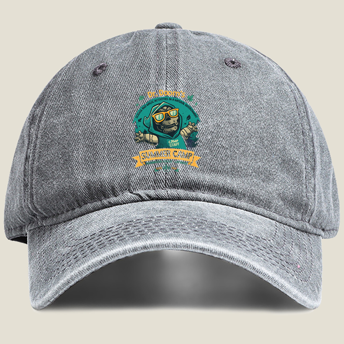 Dr. Doom's Summer Camp - Washed Denim - Baseball Cap