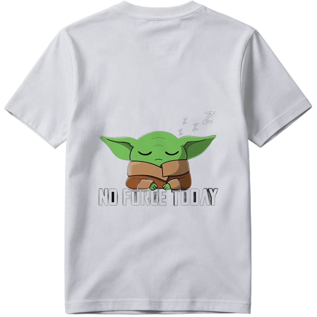 Baby Yoda Sleeping - No Force Today - Tee